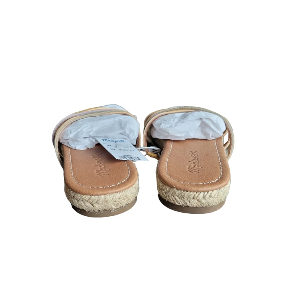MADEWELL The‎ Kathryn Espadrille Slide Sandal in Pale Lilac Multi Size 7.5
